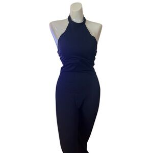 Popilush Black Halter Jumpsuit Medium